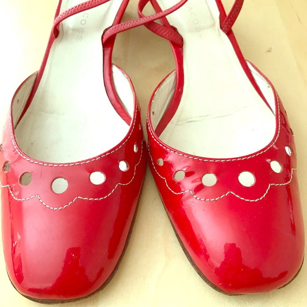 Marc Jacobs red patent leather shoes
